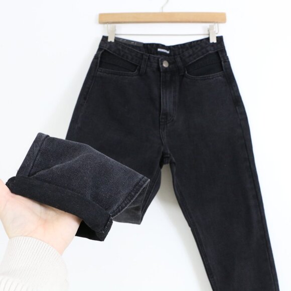 *MOMOKROM Black Highrise Mom Fit Jeans NWT - Picture 4 of 11